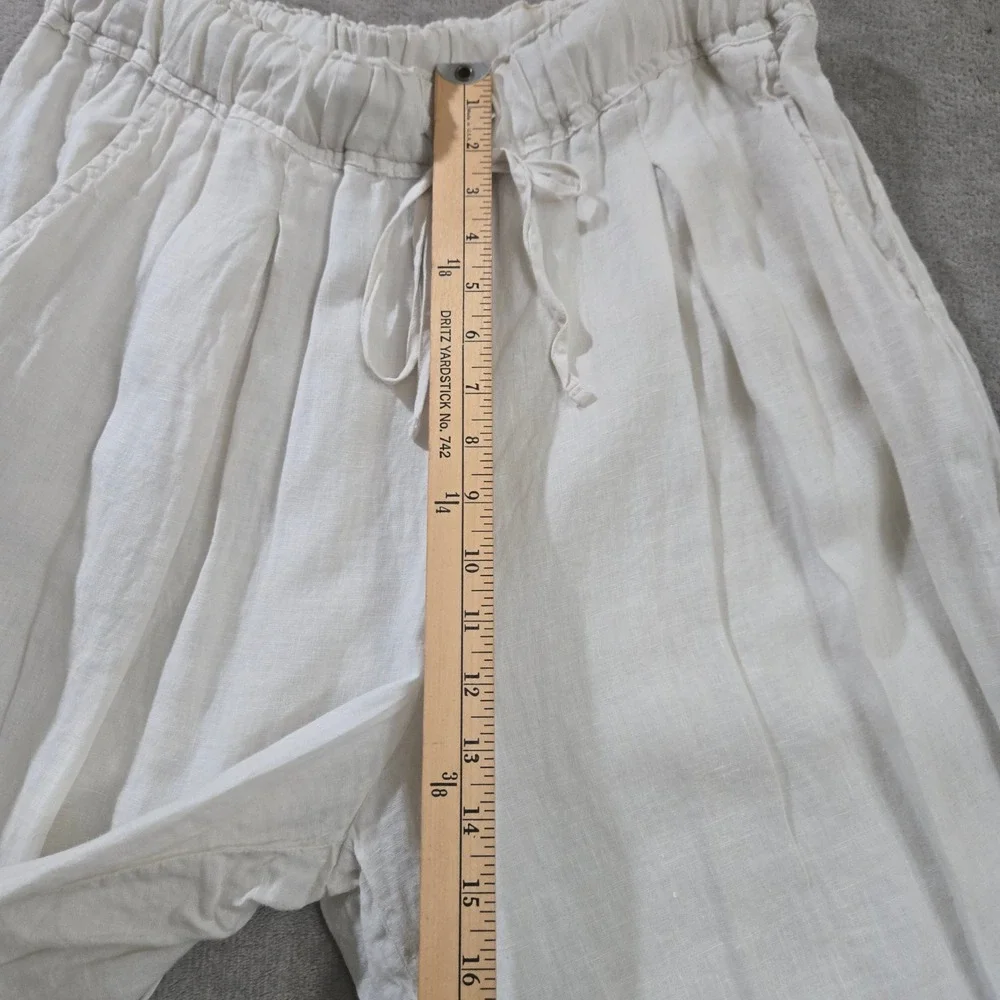 Velvet by Graham & Spencer Linen Pants Large Wide Leg Lagenlook Sustainable Boho